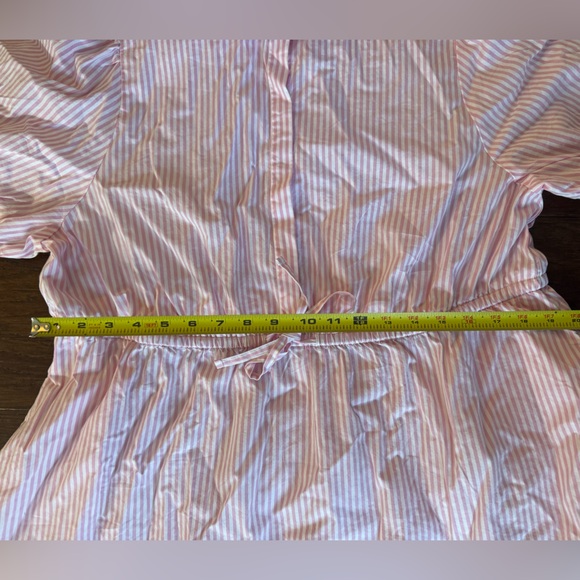 J. Crew NWT Short Sleeved Collared Mini Dress Pink and White Size 18 - Picture 10 of 10